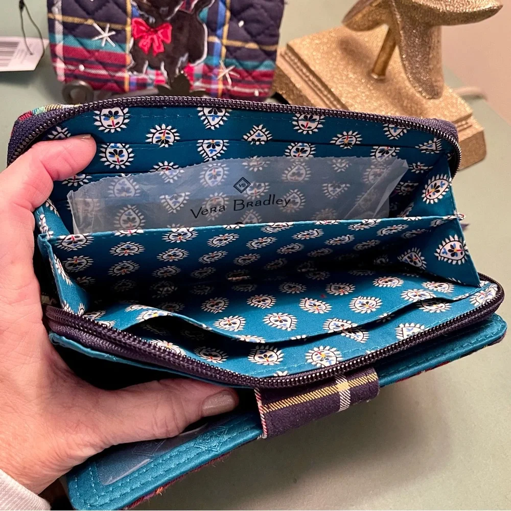 VERA BRADLEY Plaid Quilted Tote Bag BUNDLE with Scotty Dog Design NWT GREAT GIFT - Picture 9 of 11